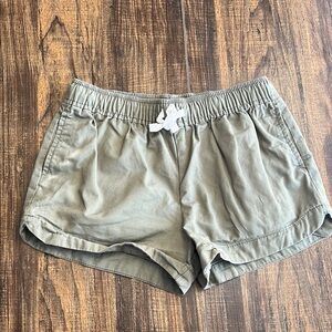 Casual Olive Green Kids Shorts